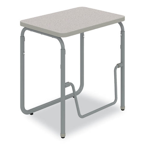 Alphabetter 2.0 Height-adjustable Student Desk With Pendulum Bar, 27.75" X 19.75" X 29" To 43", Pebble Gray