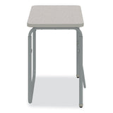 Alphabetter 2.0 Height-adjustable Student Desk With Pendulum Bar, 27.75" X 19.75" X 29" To 43", Pebble Gray