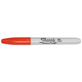 Fine Tip Permanent Marker, Fine Bullet Tip, Red, Dozen