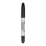 Twin-tip Permanent Marker, Extra-fine/fine Bullet Tips, Black, Dozen