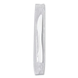 Regal Mediumweight Cutlery, Individually Wrapped, Knife, Plastic, White, 1,000/carton