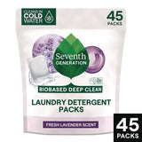 Natural Laundry Detergent Packs, Powder, Lavender Scent, 45 Packets/pack, 8/carton