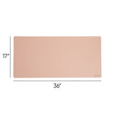 Vegan Leather Desk Pads, 36 X 17, Light Pink