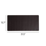 Vegan Leather Desk Pads, 31.5 X 15.7, Charcoal