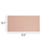 Vegan Leather Desk Pads, 31.5 X 15.7, Light Pink