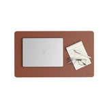 Vegan Leather Desk Pads, 23.6" X 13.7", Brown