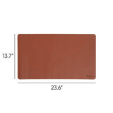 Vegan Leather Desk Pads, 23.6" X 13.7", Brown