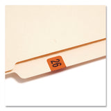 Yearly End Tab File Folder Labels, 0.75 X 1.5, Orange, 500/roll