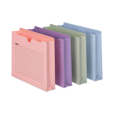 Notes File Jackets, Straight Tab, 2" Expansion, Letter Size, Assorted Colors, 12/pack