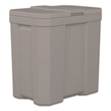 Salt Box, 28 Gal, 23.75 X 15.75 X 23.75. Dove Gray