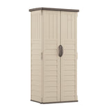 Vertical Storage Shed, 22 Cu Ft, 2 Ft 8.25" X 2 Ft 1.5" X 6 Ft, Vanilla/stoney