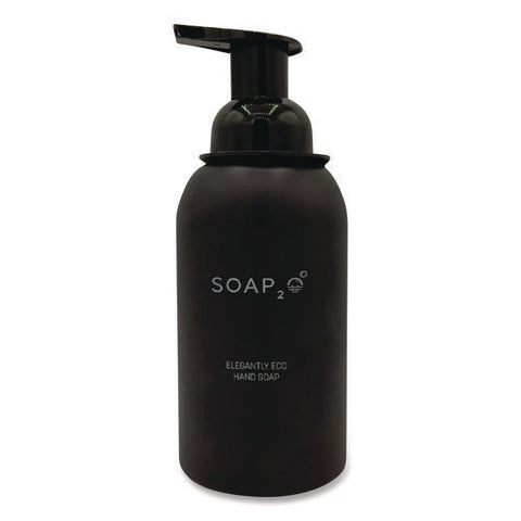 Eco Glass Bottle Soap Dispenser, 350 Ml, Black