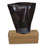 Dog Waste Bags, Open-face, 0.5 Gal, 8" X 13", Black, Perforated Roll, 200 Bags/roll, 10 Rolls/carton