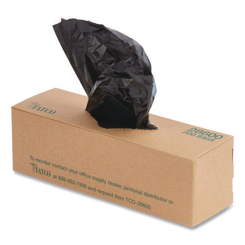 Dog Waste Bags, Open-face, 0.5 Gal, 8" X 13", Black, Perforated Roll, 200 Bags/roll, 10 Rolls/carton