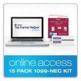 5-part 1099-nec Online Tax Kit, Fiscal Year: 2022, Five-part Carbonless, 8.5 X 3.66, 3 Forms/sheet, 15 Forms Total