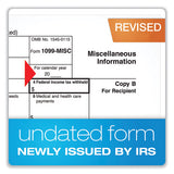 1099-misc Five-part Laser Forms And Envelopes, Fiscal Year: 2022, 5-part Carbonless, 8 X 5, 2 Forms/sheet, 10 Forms Total