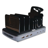 120w Multi-device Charging Station With Storage, 6 Devices, 7.3 X 4.45 X 1.33