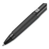 207 Plus+ Gel Pen, Retractable, Medium 0.7 Mm, Blue Ink, Black Barrel, Dozen