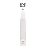 207 Plus+ Gel Pen, Retractable, Medium 0.7 Mm, Black Ink, White Barrel, Dozen