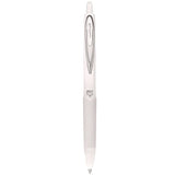 207 Plus+ Gel Pen, Retractable, Medium 0.7 Mm, Black Ink, White Barrel, Dozen