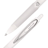 207 Plus+ Gel Pen, Retractable, Medium 0.7 Mm, Black Ink, White Barrel, Dozen