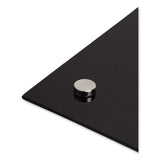 Black Glass Dry Erase Board, 35 X 23, Black Surface