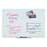 Glass Dry Erase Board, 35 X 23, White Surface