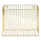 Vena Hanging File Basket, Letter Size, 6.85" Long, Gold