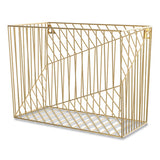 Vena Hanging File Basket, Letter Size, 6.85" Long, Gold