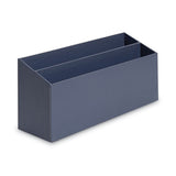 Four-piece Desk Organization Kit, Magazine Holder-paper Tray-pencil Cup-storage Bin, Navy