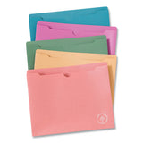 U Eco Poly File Jackets, Straight Tab, Letter Size, Assorted, 10/pack