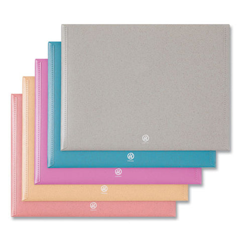 U Eco Document Holder, 0.59" Expansion, 1 Section, Snap Button Closure, Letter Size, Assorted Colors, 10/pack