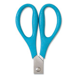 U Eco Scissors. Concave Tip, 9.45" Long, 3" Cut Length, Assorted Straight Handle, 3/pack