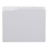 Top Tab File Folders, 1/3-cut Tabs: Assorted, Letter Size, 0.75" Expansion, Gray, 100/box