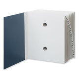 Expanding Desk File, 20 Dividers, Alpha Index, Letter Size, Blue Cover