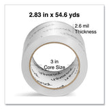 Extra-wide Moving And Storage Packing Tape, 3" Core, 2.83" X 54.7 Yd, Clear, 6/pack