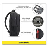 Re:define Laptop Backpack, 15.6”, 12.25 X 5.75 X 18.75, Black