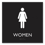 Ada Sign, Women, Plastic, 8 X 8, Clear/white