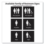 Ada Sign, Women Accessible, Plastic, 8 X8, Clear/white