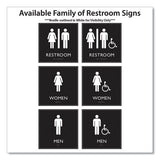 Ada Sign, Men Accessible, Plastic, 8 X 8, Clear/white