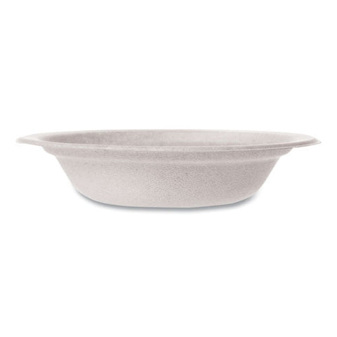 Nourish Molded Fiber Tableware, Compostable, Bowl, Sugarcane, 12 Oz, White, 1,000/carton