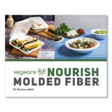 Nourish Molded Fiber Takeout Containers, Compostable, 7.9 X 7.9 X 2.9, White, Sugarcane, 200/carton