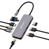 Usb-c Pro Multiport Hub9 Port, Gray