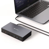 Usb-c Pro Docking Station 17-in-1, Audio/displayport/hdmi/micro Sd/rj45/sd/usb-a/usb-c, Gray