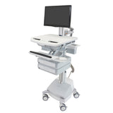 StyleView® Cart with LCD Pivot, SLA Powered, 2 Drawers (1x2)