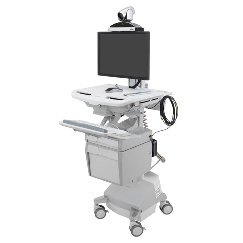 StyleView® Telepresence Cart, Single Monitor, Powered