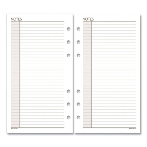 Lined Notes Pages, 6.75 X 3.75, White, 30-pack