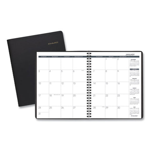 Monthly Planner, 8.75 X 7, Black, 2021