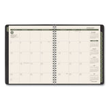 Recycled Monthly Planner, 8.75 X 7, Black, 2021