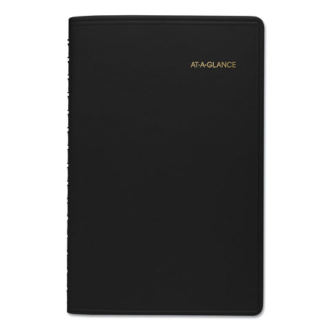 Daily Appointment Book With 15-minute Appointments, 8 X 5, Black, 2021